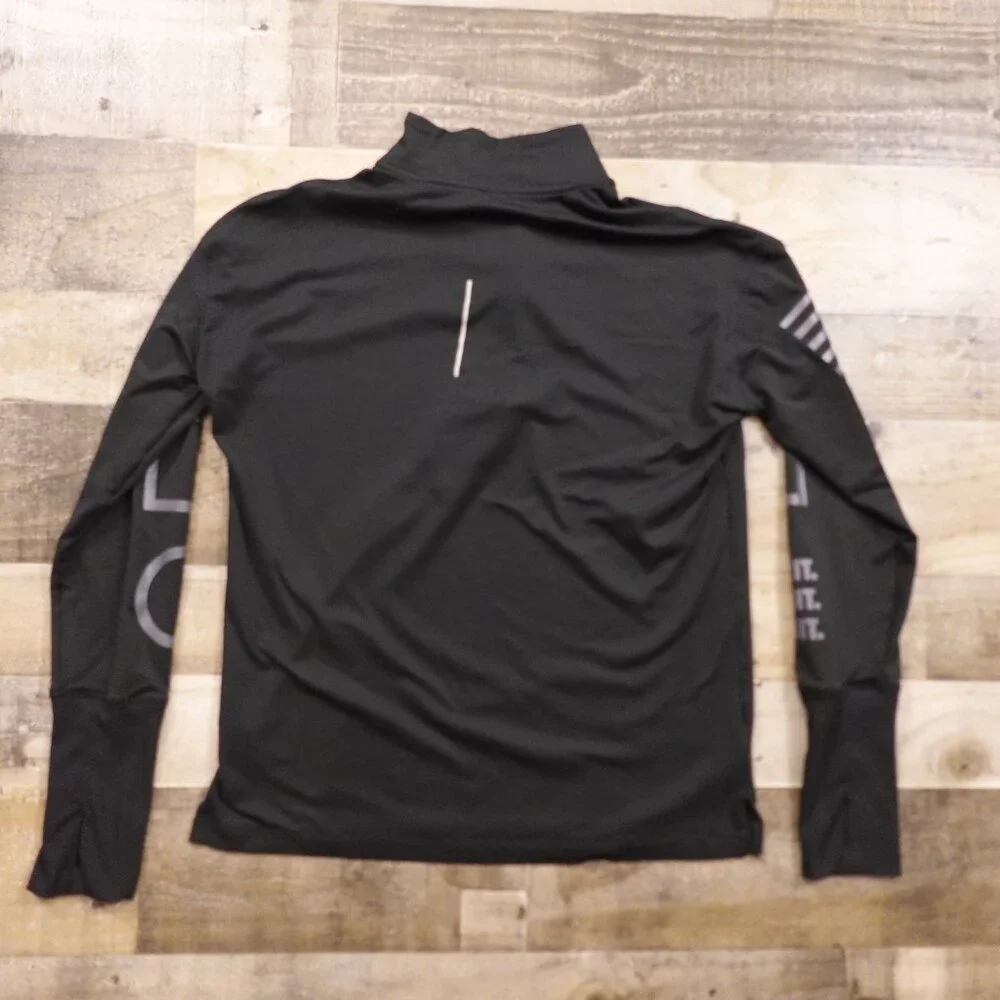 Nike Dri-FIT “Just Do It” Black‎ Quarter-Zip Running Pullover Women’s Size Small